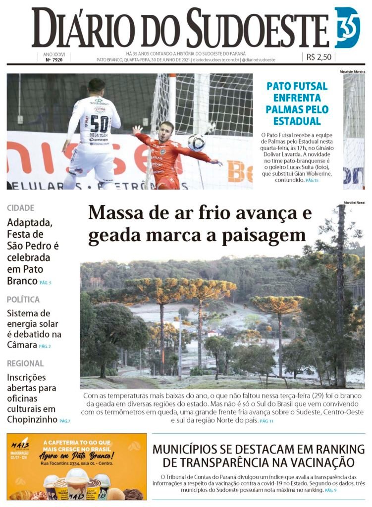 064f1ca4 Capa Diario Do Sudoeste 30 De Junho De 2021 Ediçao 7920 751x1024
