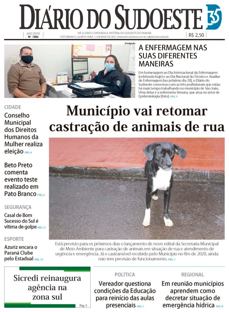 2e1efc6e Capa Diario Do Sudoeste 12 De Maio De 2021 Ediçao 7886 751x1024