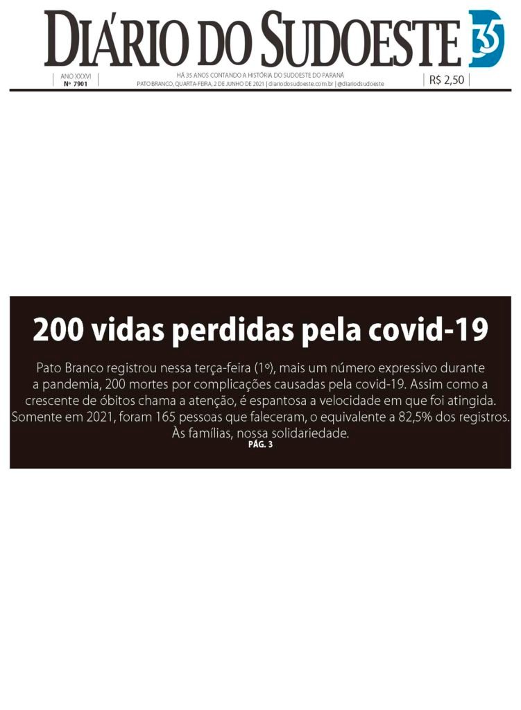 34480a04 Capa Diario Do Sudoeste 2 De Junho De 2021 Ediçao 7901 751x1024