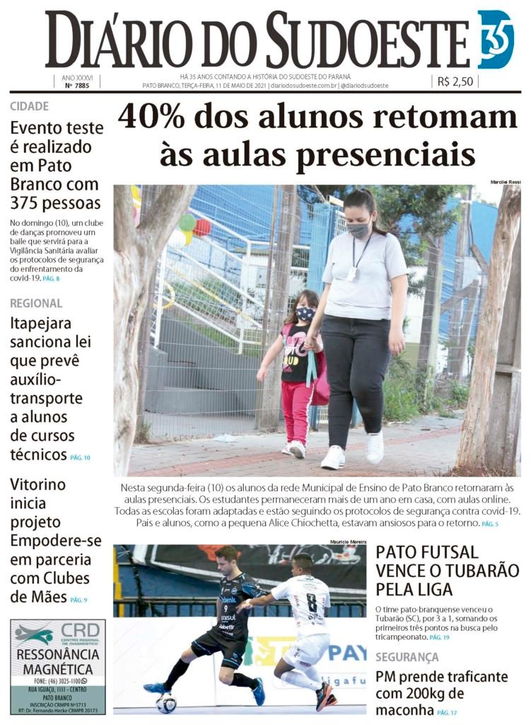 3d241f6a Capa Diario Do Sudoeste 11 De Maio De 2021 Ediçao 7885 751x1024