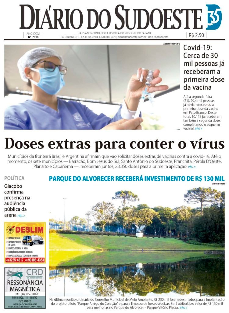 5a491c76 Capa Diario Do Sudoeste 22 De Junho De 2021 Ediçao 7914 751x1024