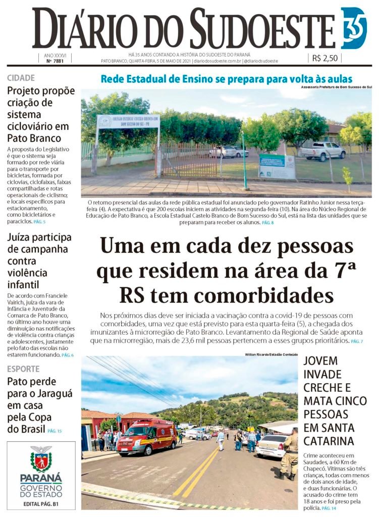 A266aabc Capa Diario Do Sudoeste 5 De Maio De 2021 Ediçao 7881 751x1024