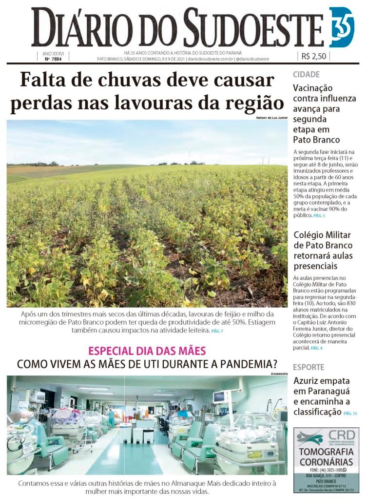 Cb7171e3 Capa Diario Do Sudoeste 8 E 9 De Maio De 2021 Ediçao 7884 751x1024