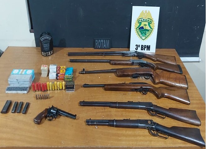 Rotam prende caçador com armas e animais abatidos 73b58f56 Armas