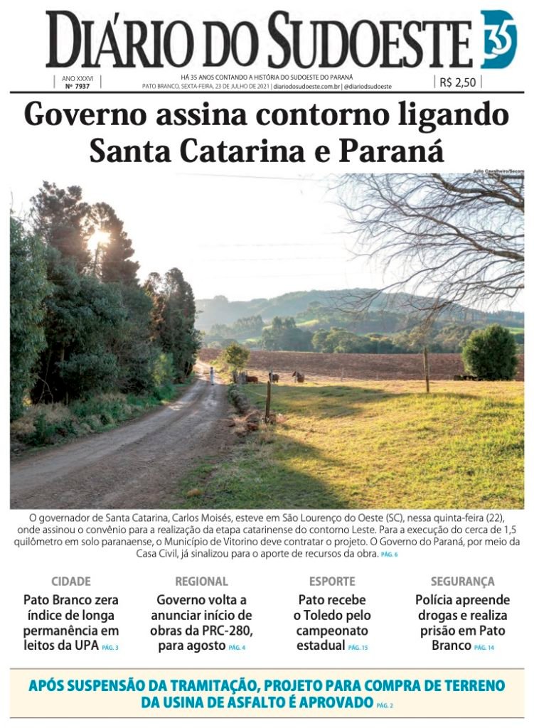 695a62b7 Capa Diario Do Sudoeste 23 De Julho De 2021 Edicao 7937 751x1024