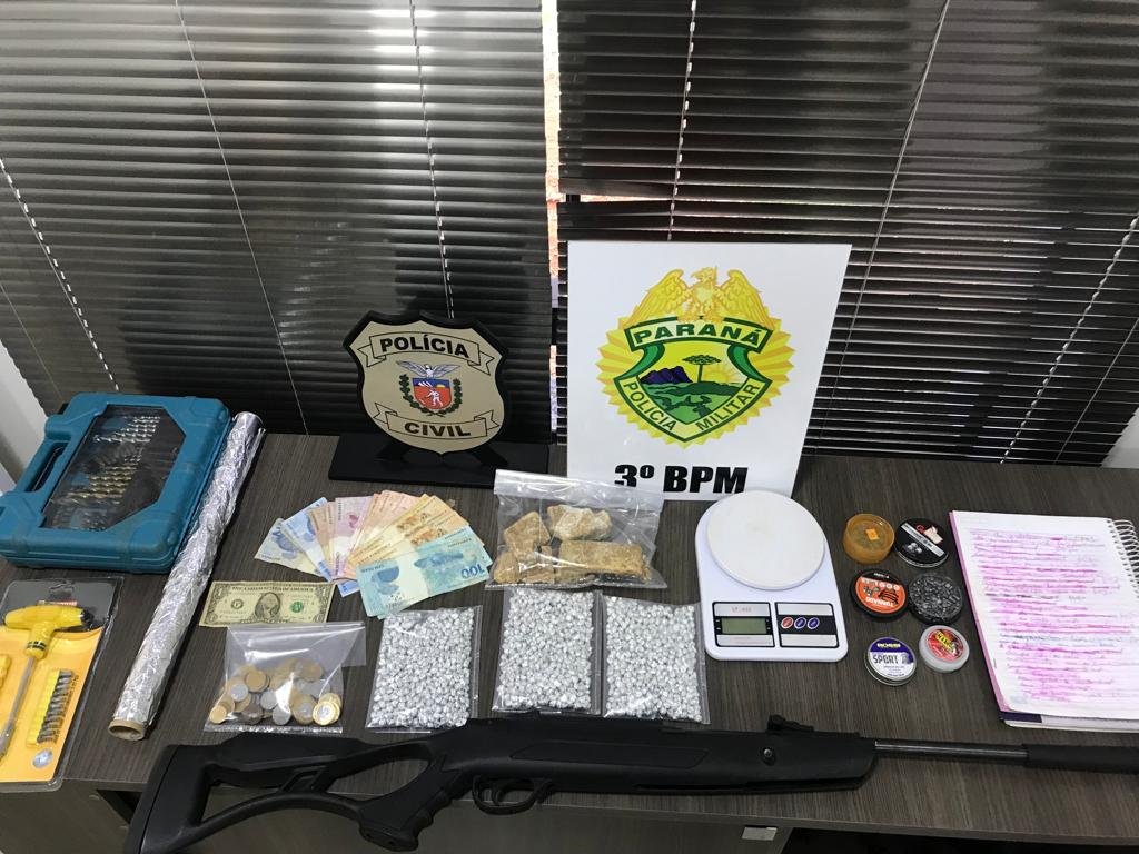 Polícias Civil e Militar apreendem mais de 1.600 pedras de crack em Mangueirinha 4751e213 Mangueirinha