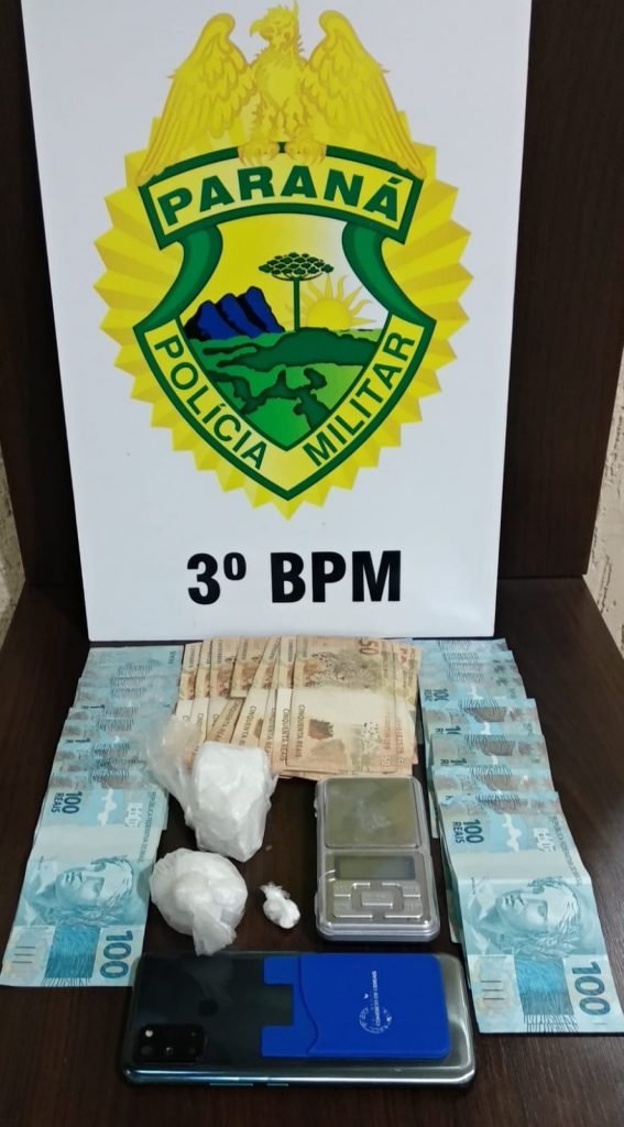 Rocam prende homem com cocaína e dinheiro em Coronel Vivida A2b5464f Cocaina 567x1024