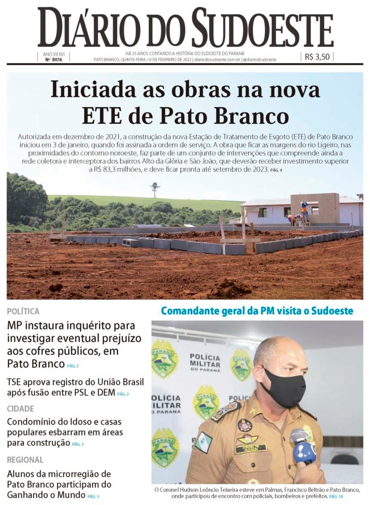 4665c743 Capa Diario Do Sudoeste 10 De Fevereiro De 2022 Edicao 8076 751x1024