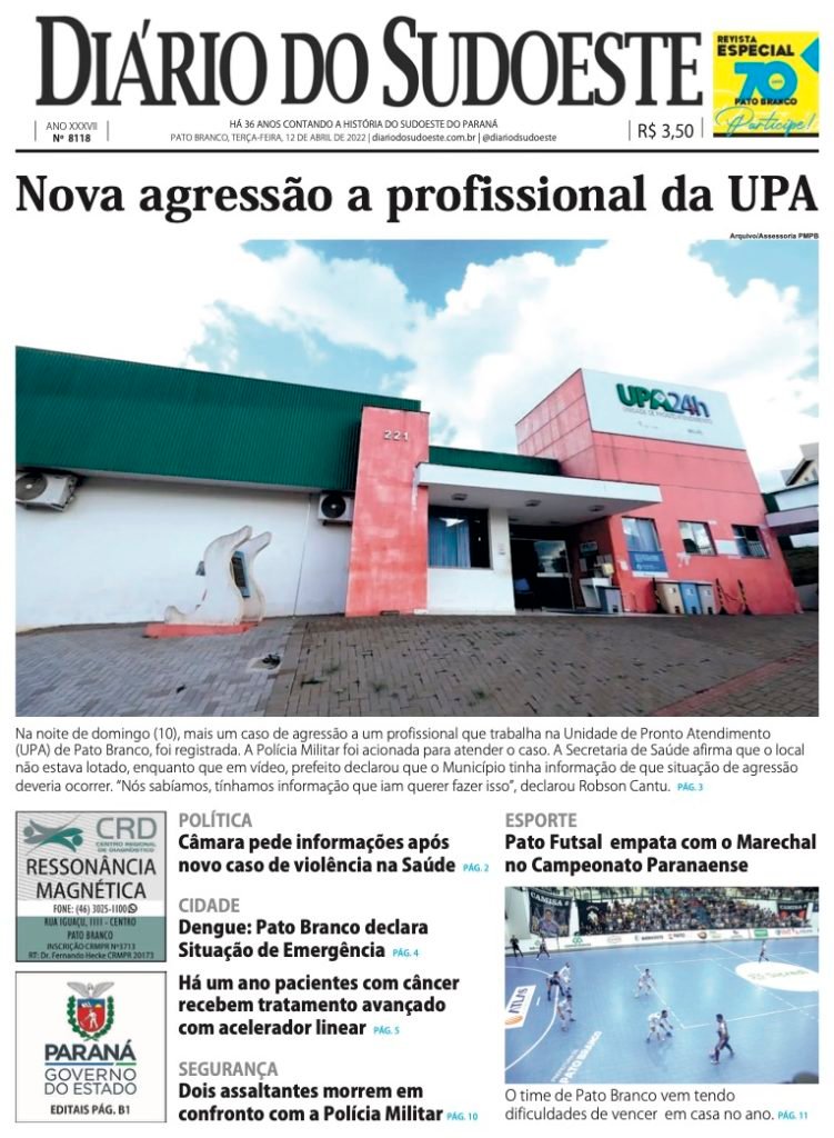 1db8e2c8 Capa Diario Do Sudoeste 12 De Abril De 2022 Edicao 8118 751x1024