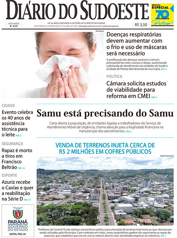 F8da8f1c Diario Do Sudoeste 27 De Abril De 2022 Edicao 8127 1