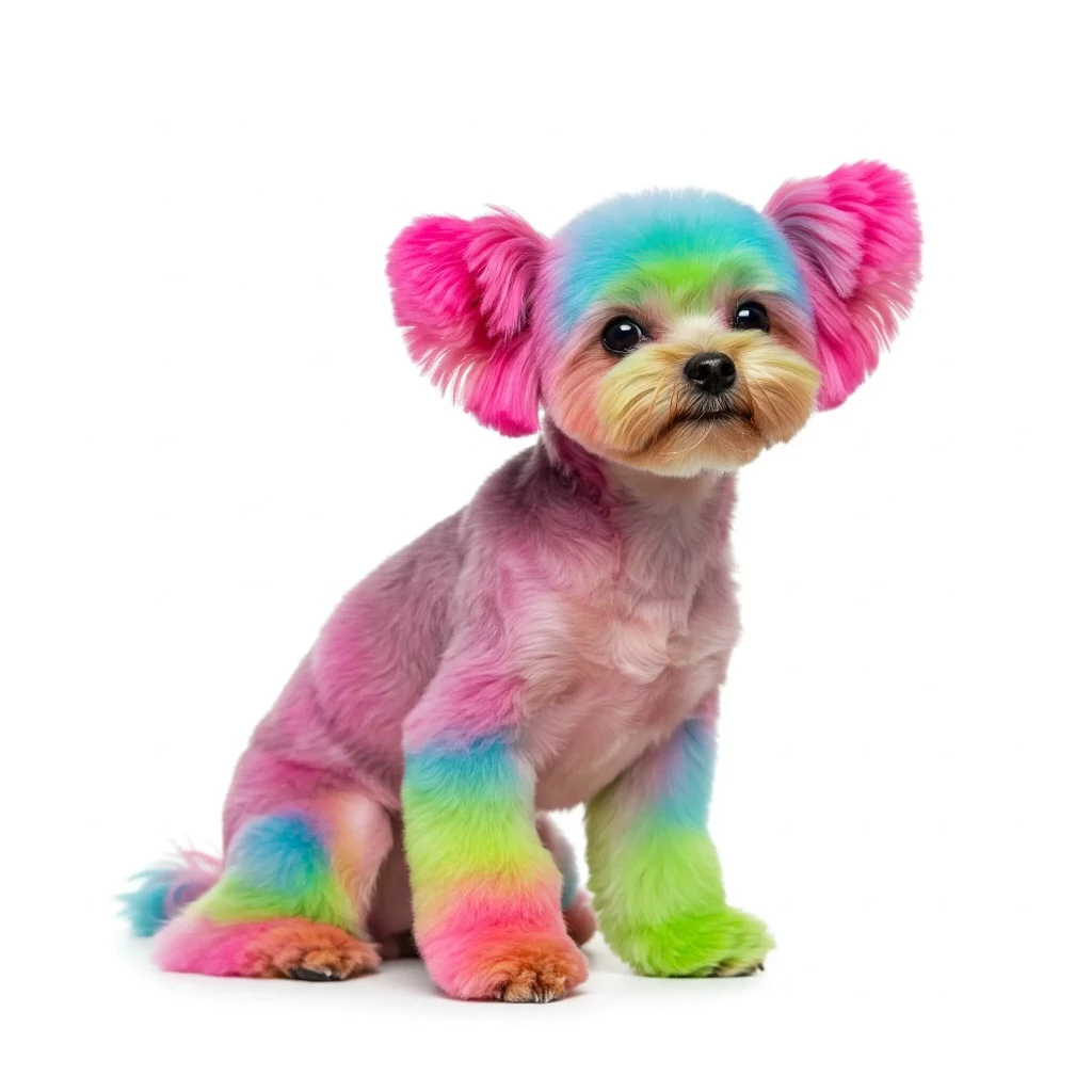cachorro colorido