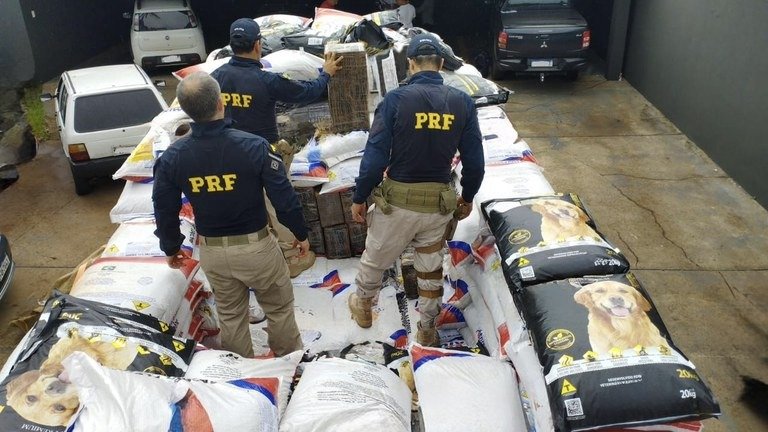 Em um dia, PRF apreende mais de 4 toneladas de maconha no Paraná PRF Maconha