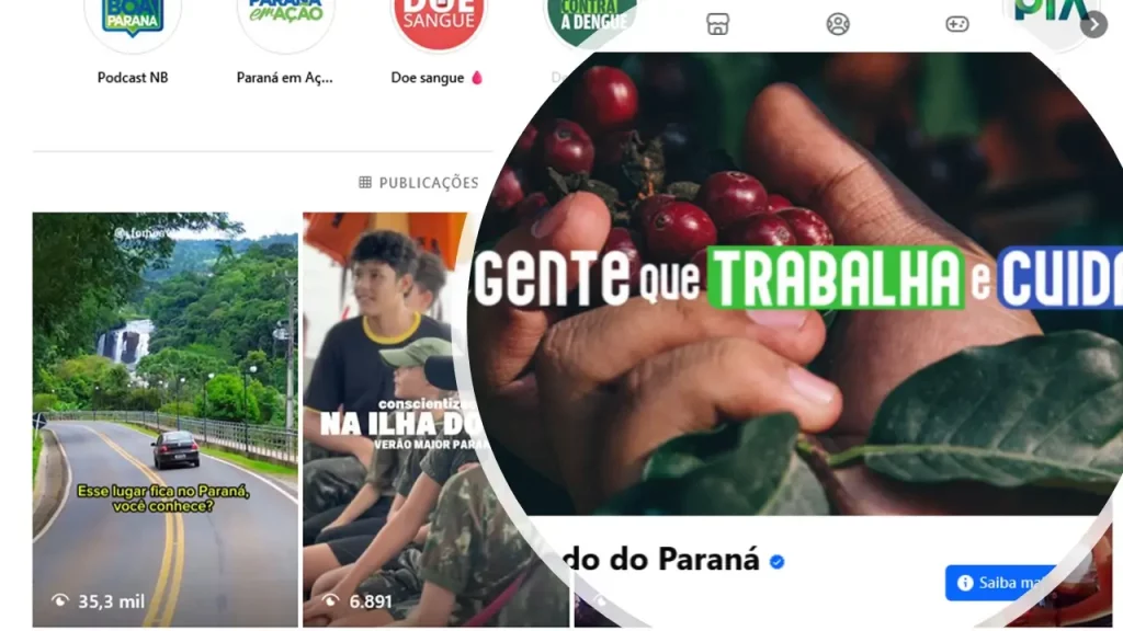 redes sociais do Paraná