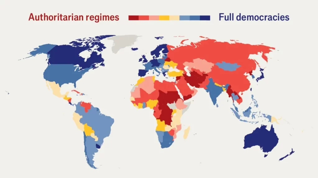 <div>Brasil cai 6 posições em ranking de democracia da 'The Economist'</div> 12eae902 Ranking Democracia 1024x576