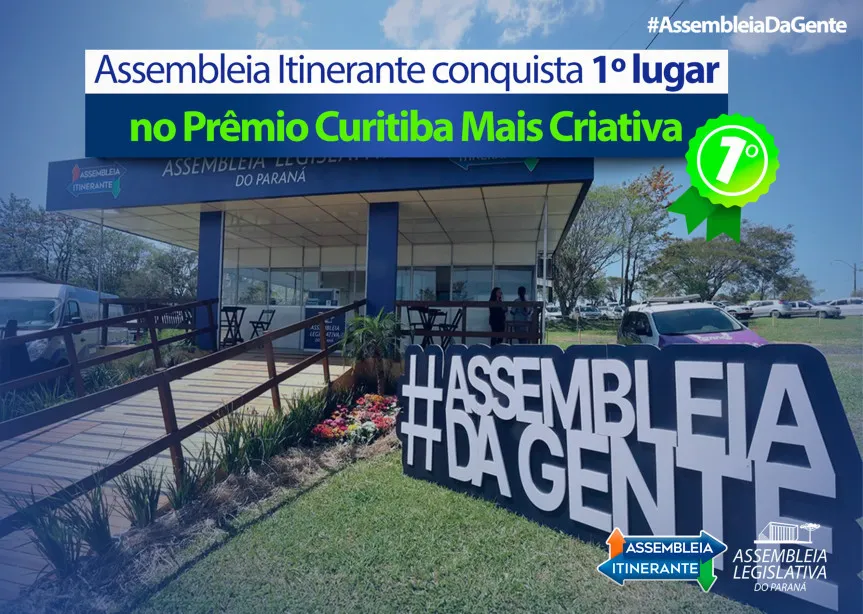 Assembleia Itinerante vence prêmio de Criatividade na Gestão Pública no World Creativity Day 2025 assembleia itinerante premio curitiba