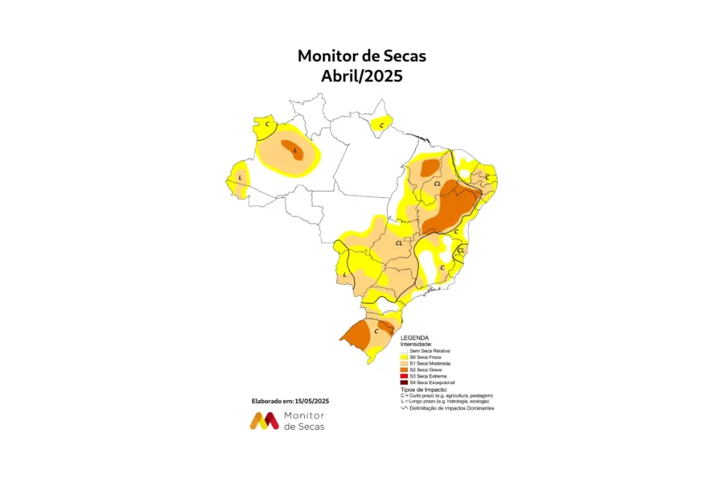 Seca avança no Sudoeste e Oeste do Paraná, aponta ANA monitos das secas