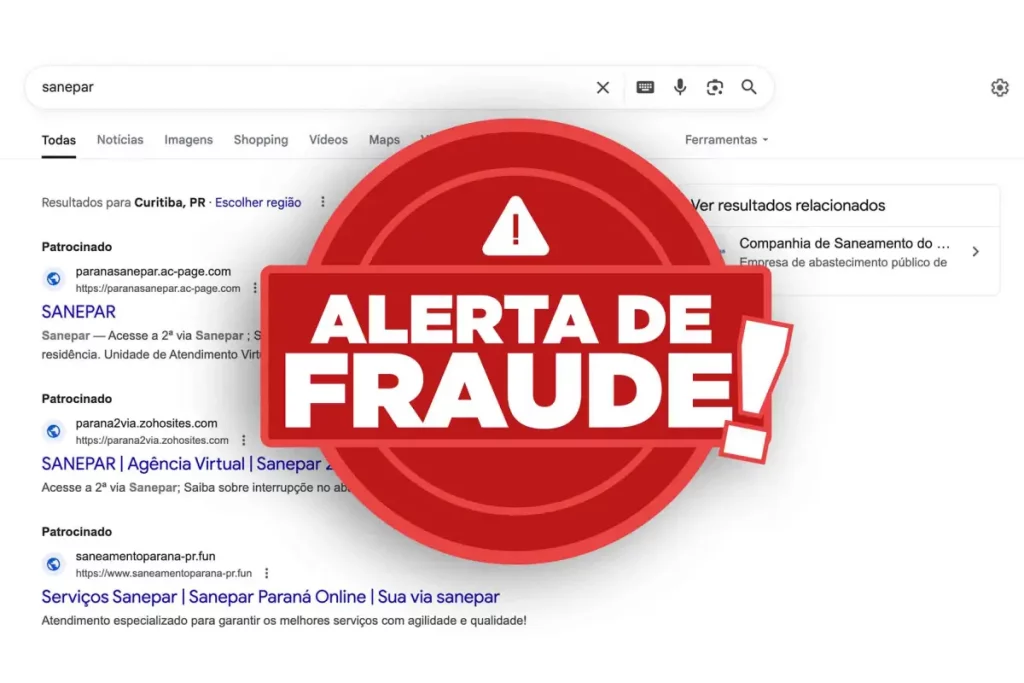 alerta de fraude sanepar