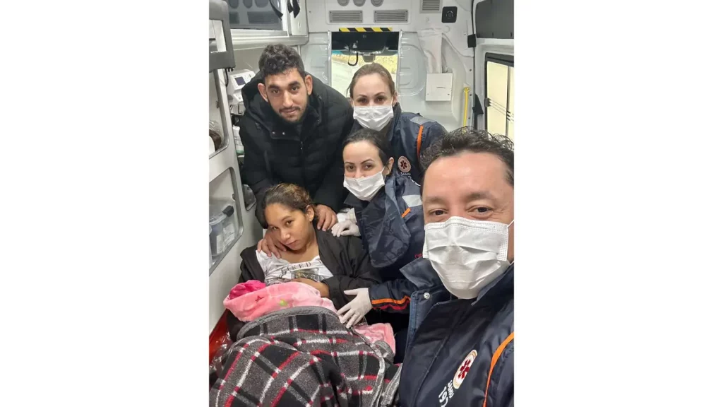 samu parto em ambulância Pato Branco