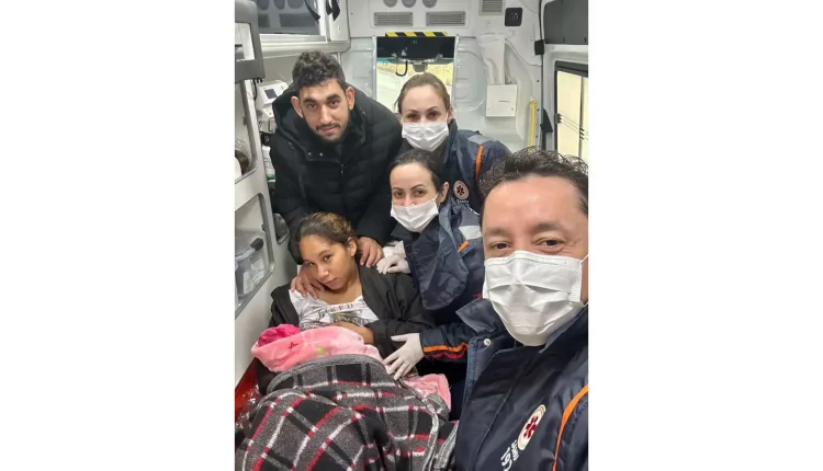 samu parto em ambulância Pato Branco