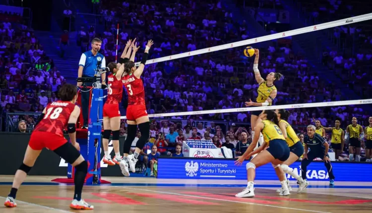 liga das nações volei brasil japão