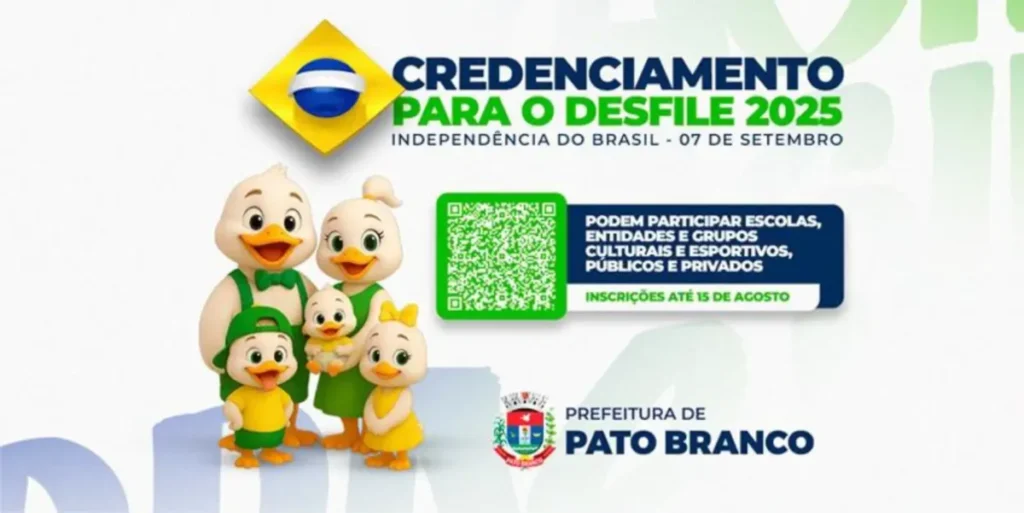 Pato Branco abre inscrições para o Desfile de 7 de Setembro desfile de 7 de setembro
