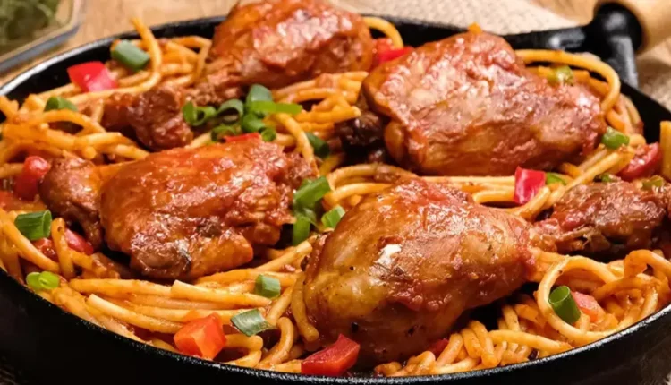 macarronada com galeto
