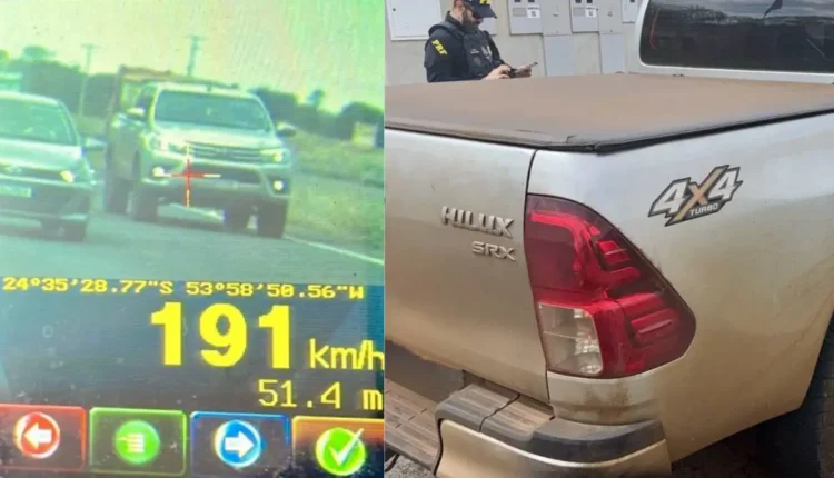 caminhonete excesso de velocidade prf