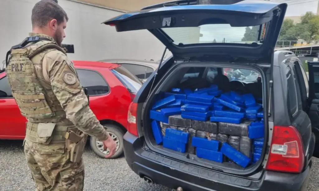 Após perseguição, PRF apreende 500 kg de maconha na BR-277 maconha prf