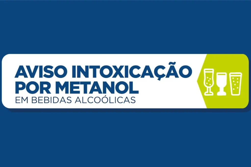 aviso de intoxicação por metanol