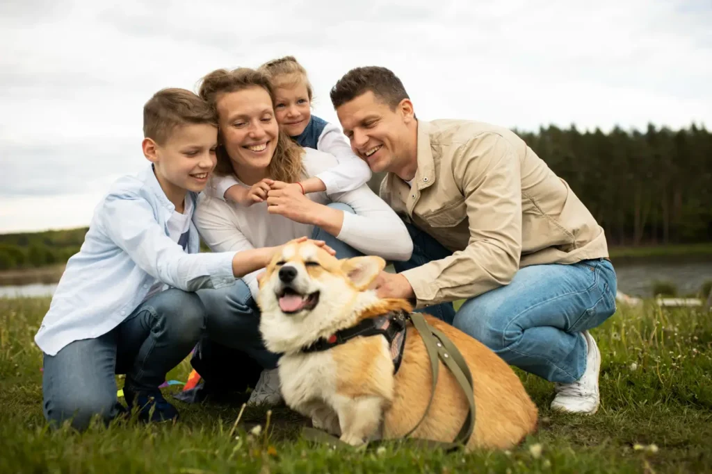 cachorro com família