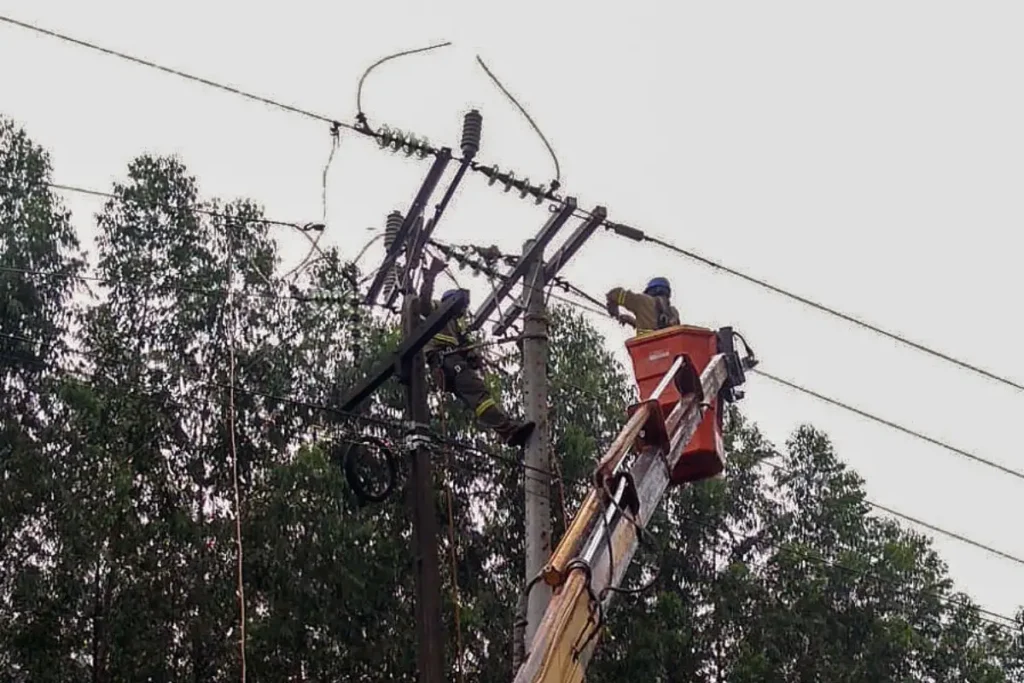 Copel trabalha após temporais e alerta para novos riscos copel temporal religamento