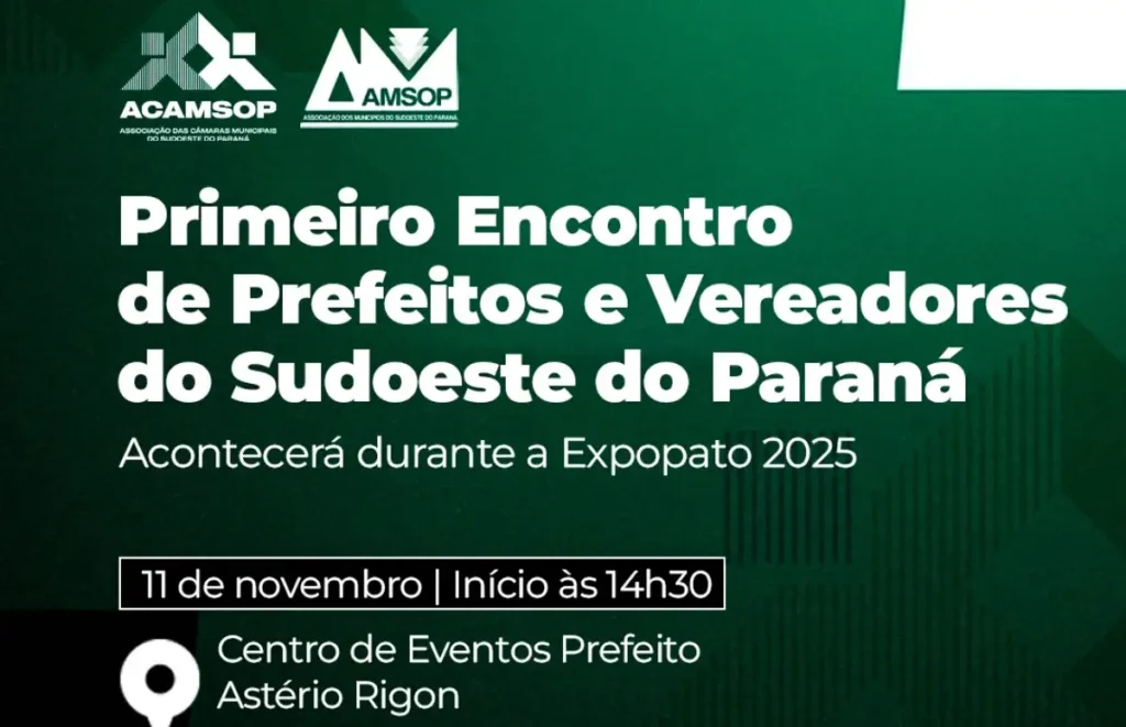 Encontro une prefeitos e vereadores durante Expopato encontro prefeitos e vereadores expopato