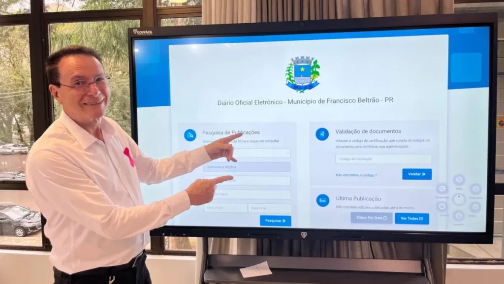 Beltrão cria Diário Oficial Eletrônico e amplia transparência portal prefeitura beltrão