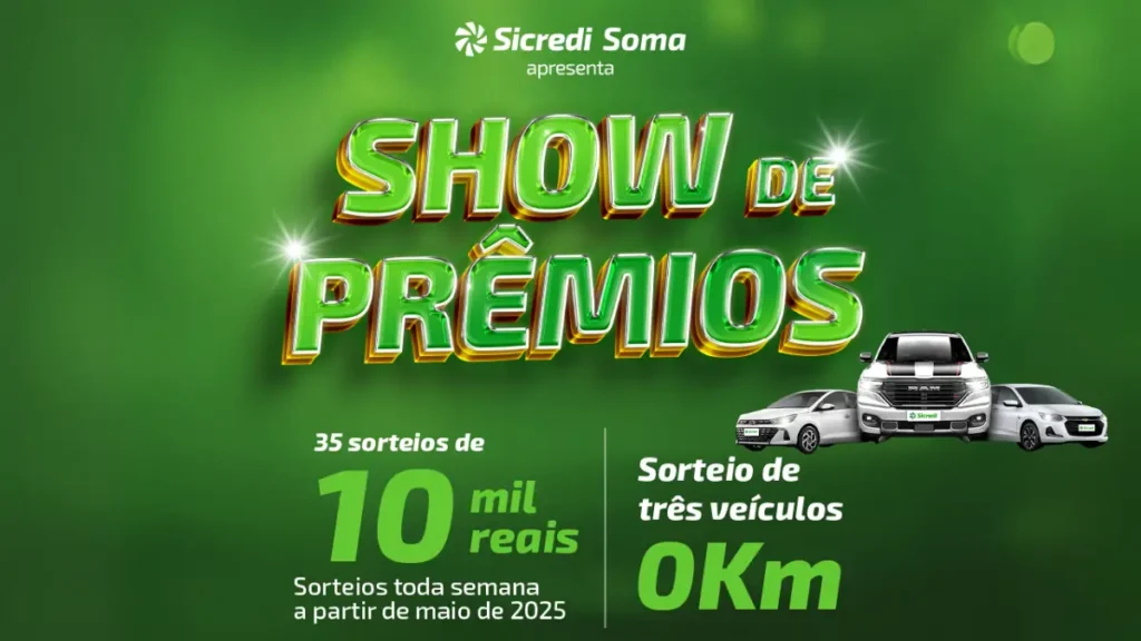 Sicredi Soma sorteia Carro 0 km em outubro; veja como participar show de prêmios sicredi soma