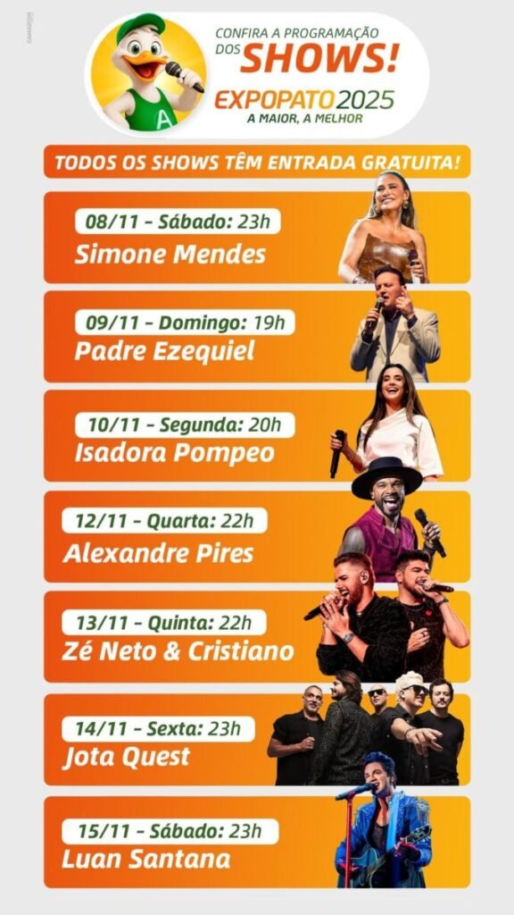 Com mais de 150 expositores Expopato começa amanhã 08/11 design sem nome