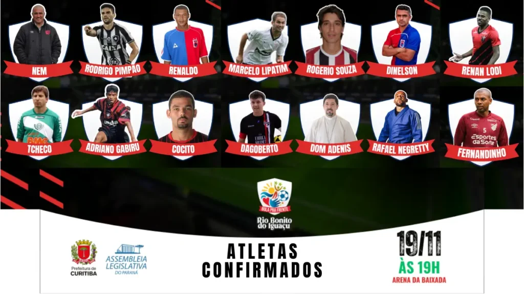 Jogo solidário reúne craques em prol de Rio Bonito do Iguaçu jogo futebol alep rio bonito