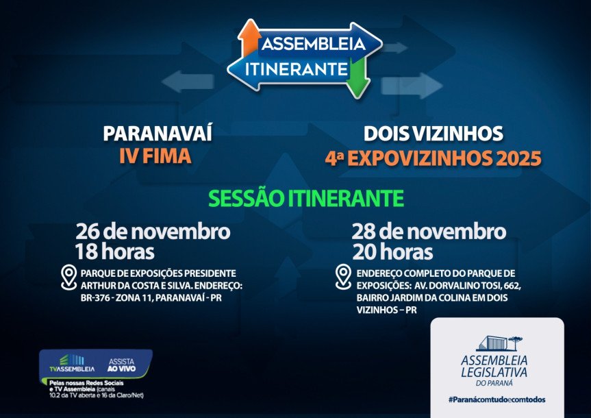 Assembleia Itinerante realiza sessões em Dois Vizinhos assembleia itinerante