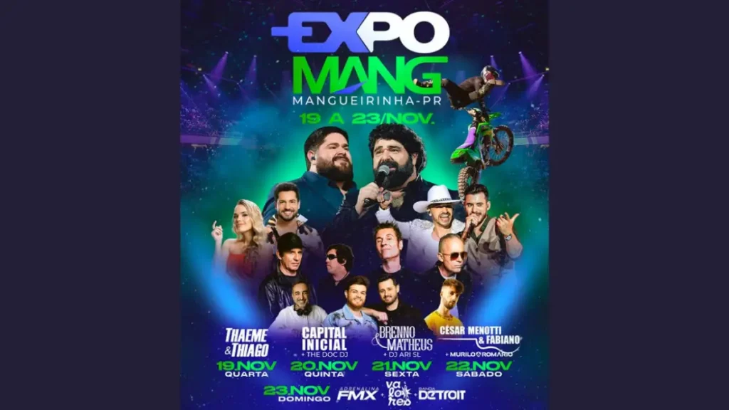 Expomang tem César Menotti & Fabiano neste sábado 22 expomang