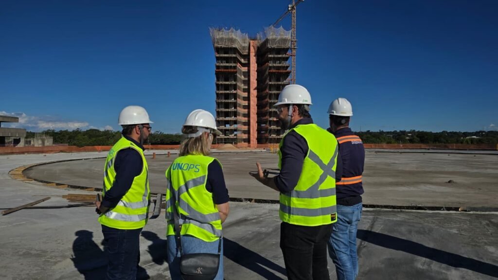 Itaipu acompanha obras do novo campus Arandu da Unila itaipu unila obra