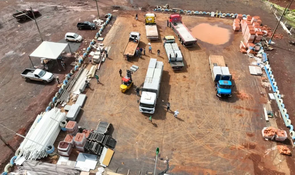 Entrega de materiais agiliza reconstrução em Rio Bonito do Iguaçu rio bonito recebimento de materias de construção