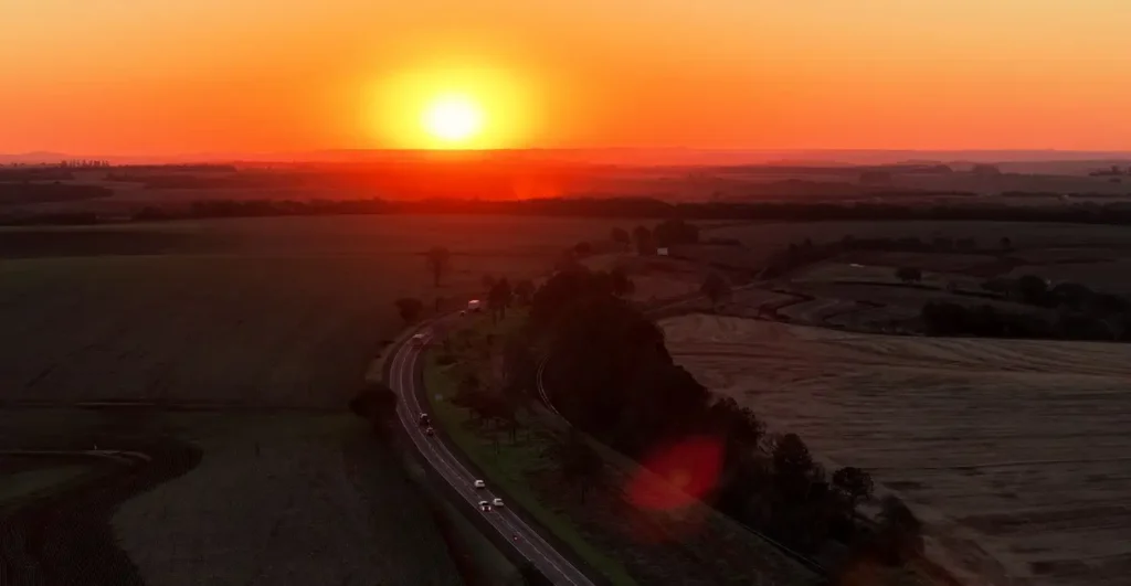 estrada rodovia pôr do sol