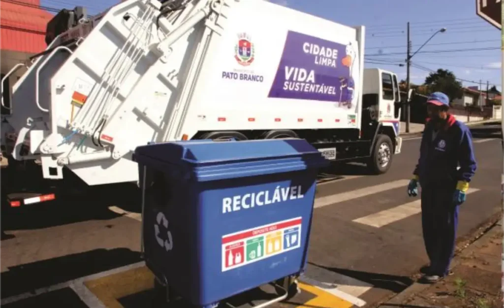 coleta de lixo reciclável