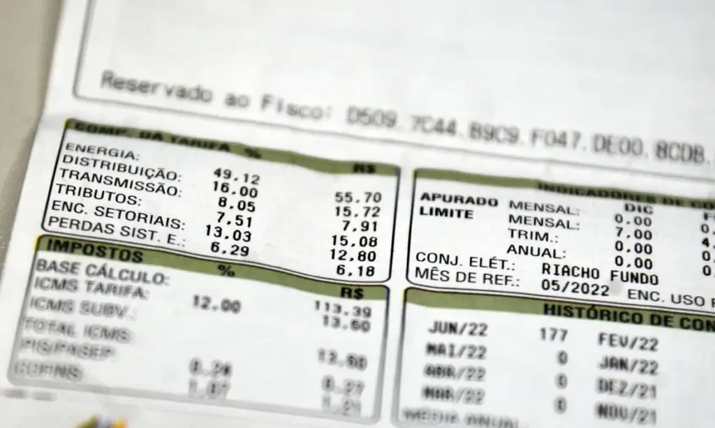 conta de energia elétrica