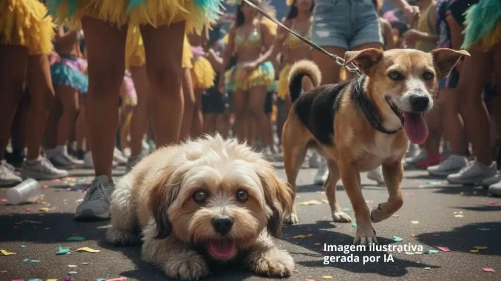 Veterinário alerta sobre saúde dos pets no Carnaval cachorros carnaval