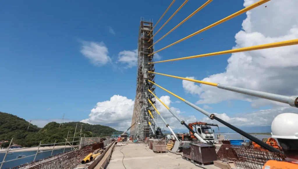 Ponte de Guaratuba atinge 91% de execução ponte de guaratuba