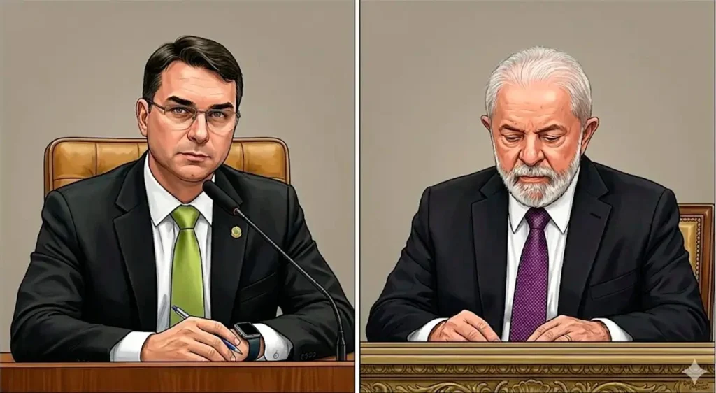 Pesquisa aponta Flávio Bolsonaro à frente de Lula