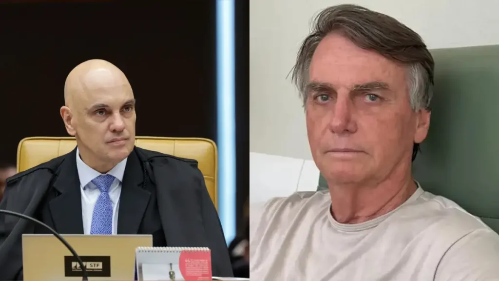 Alexandre de Moraes e Jair Bolsonaro