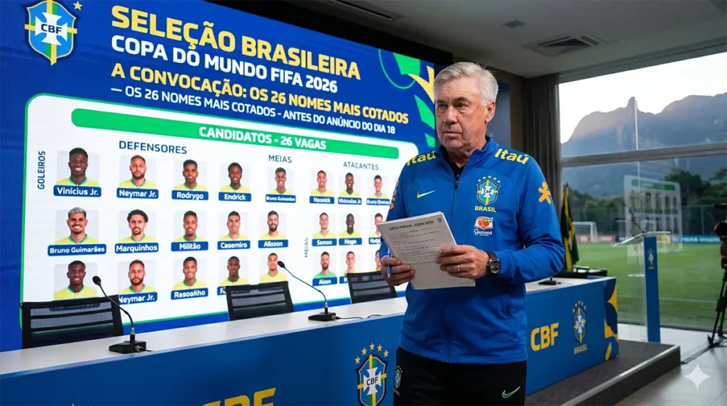 Ancelotti os 26 prováveis convocados
