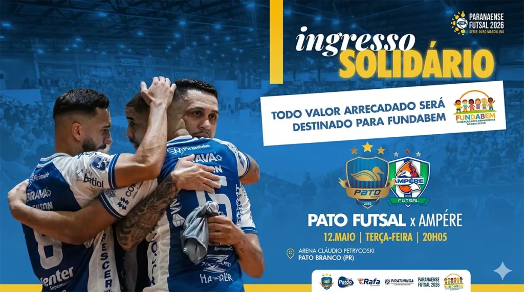 ingresso solidario pato futsal - fundabem