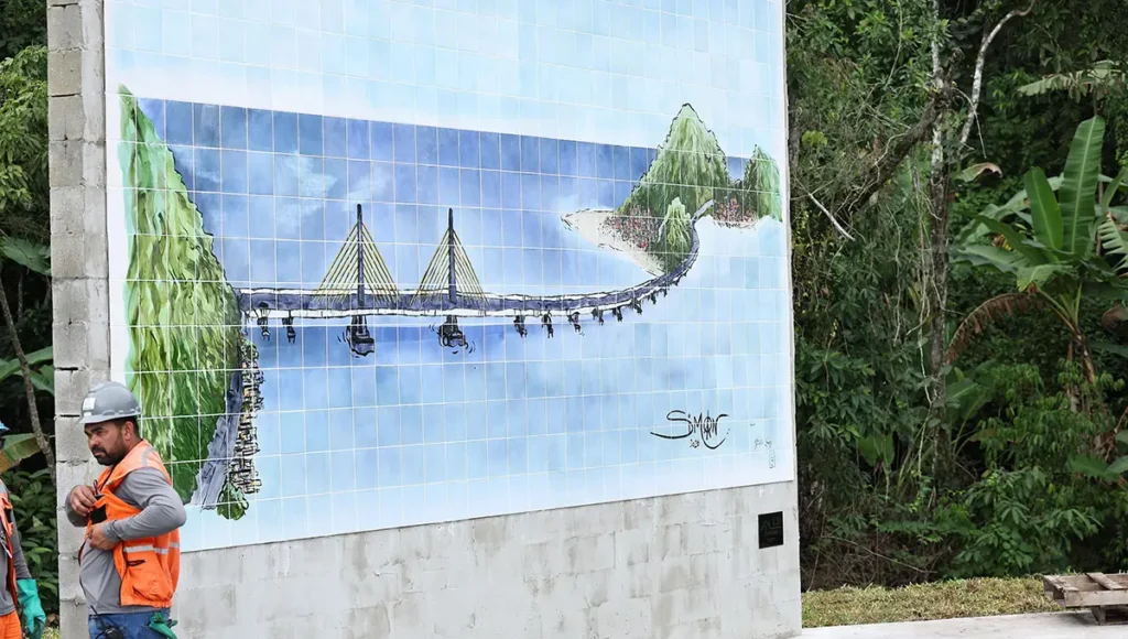 painel artístico ponte da vitória